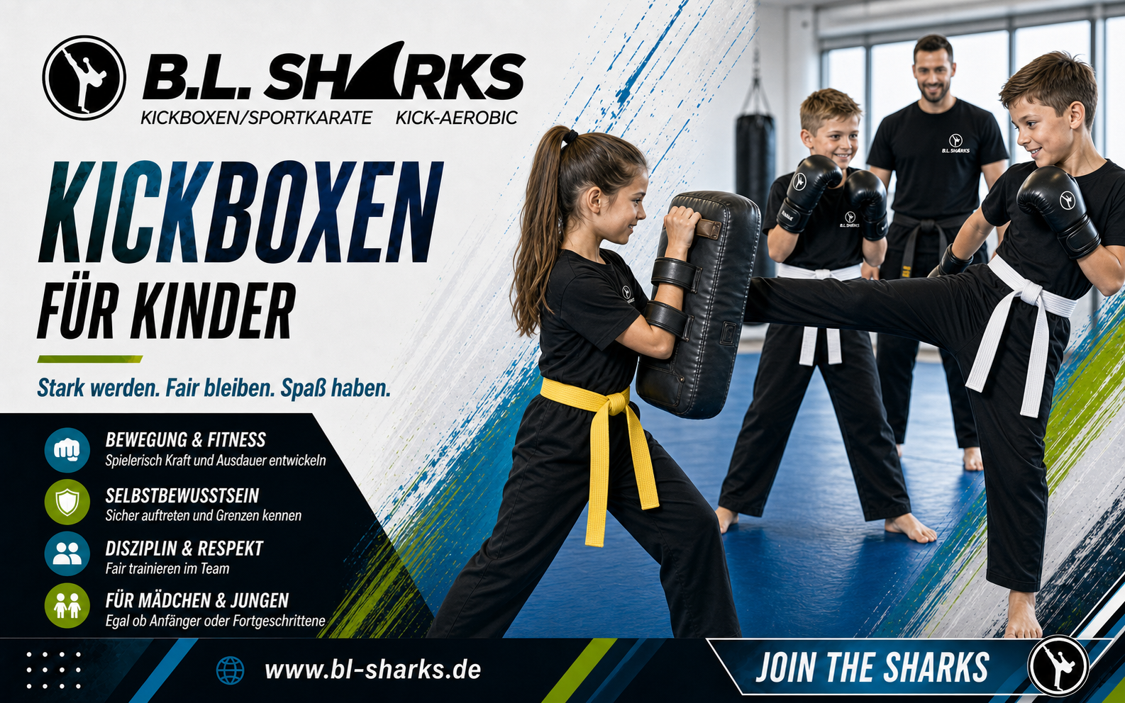 Kickboxen für Kinder bei den B.L. Sharks